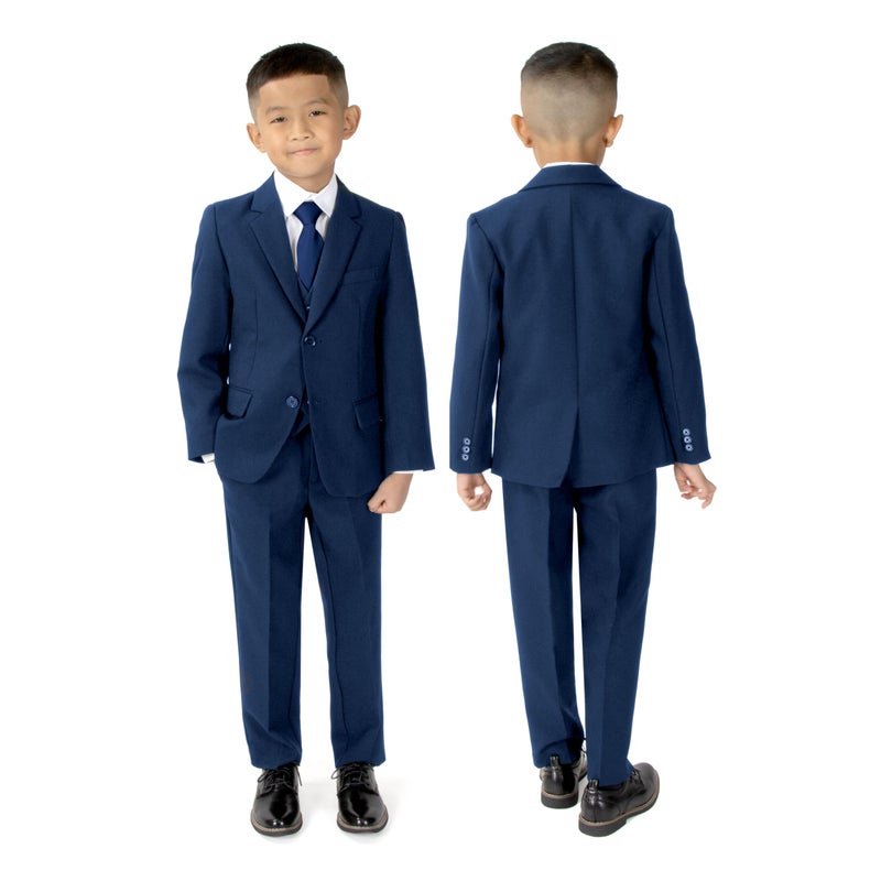 Spring Notion Big Boys' Modern Fit Blue Suit Set 16 - Image 2